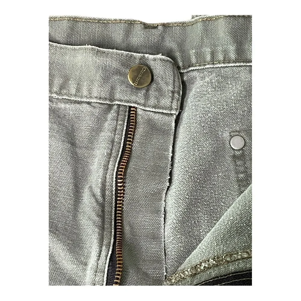 Carhartt Canvas Carpenter Distressed Cargo Pants Size W34/L32 - Picture 10 of 15